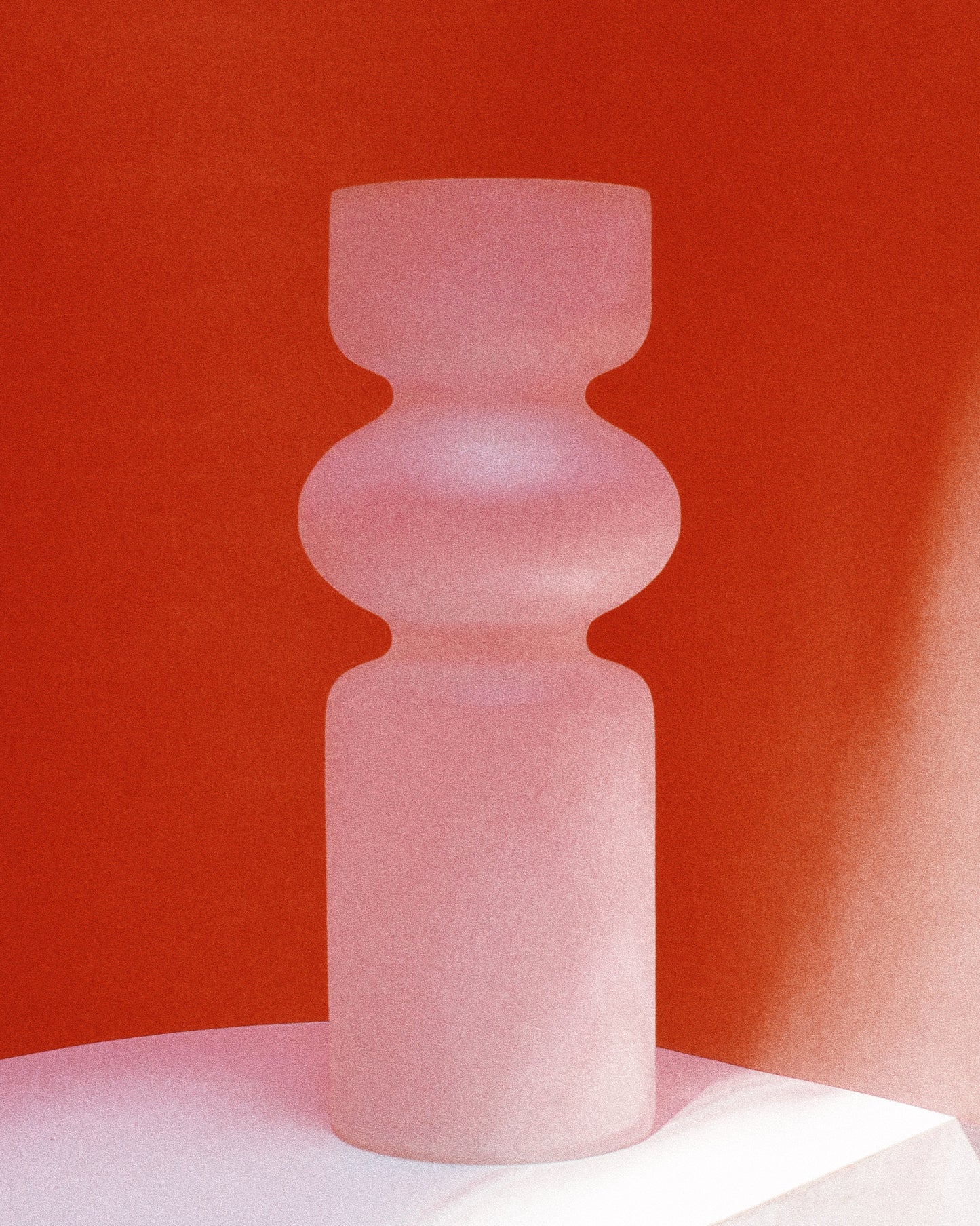 Iris Glass Vase: Frosted White