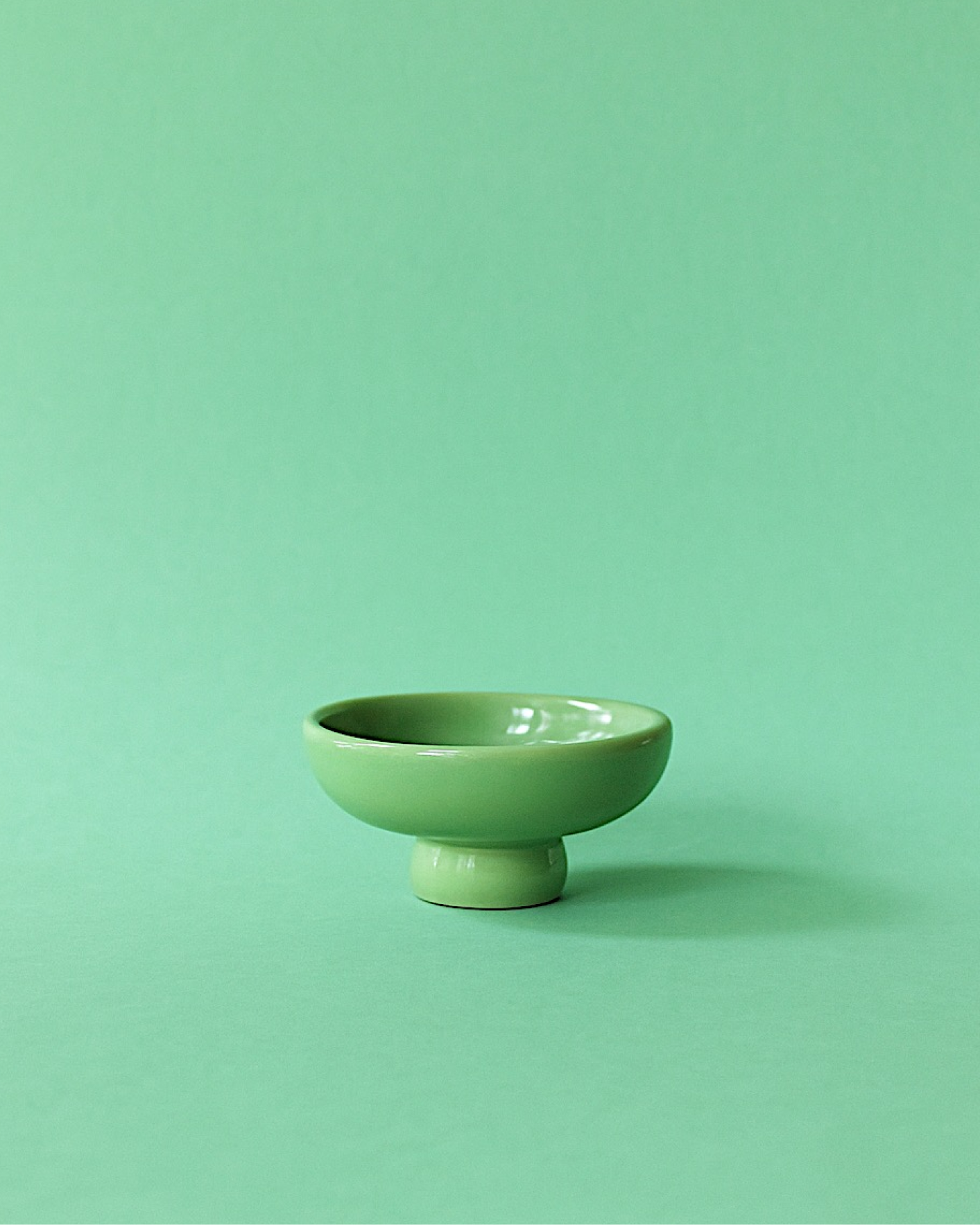 Mini Pedestal Bowl: Matcha Green