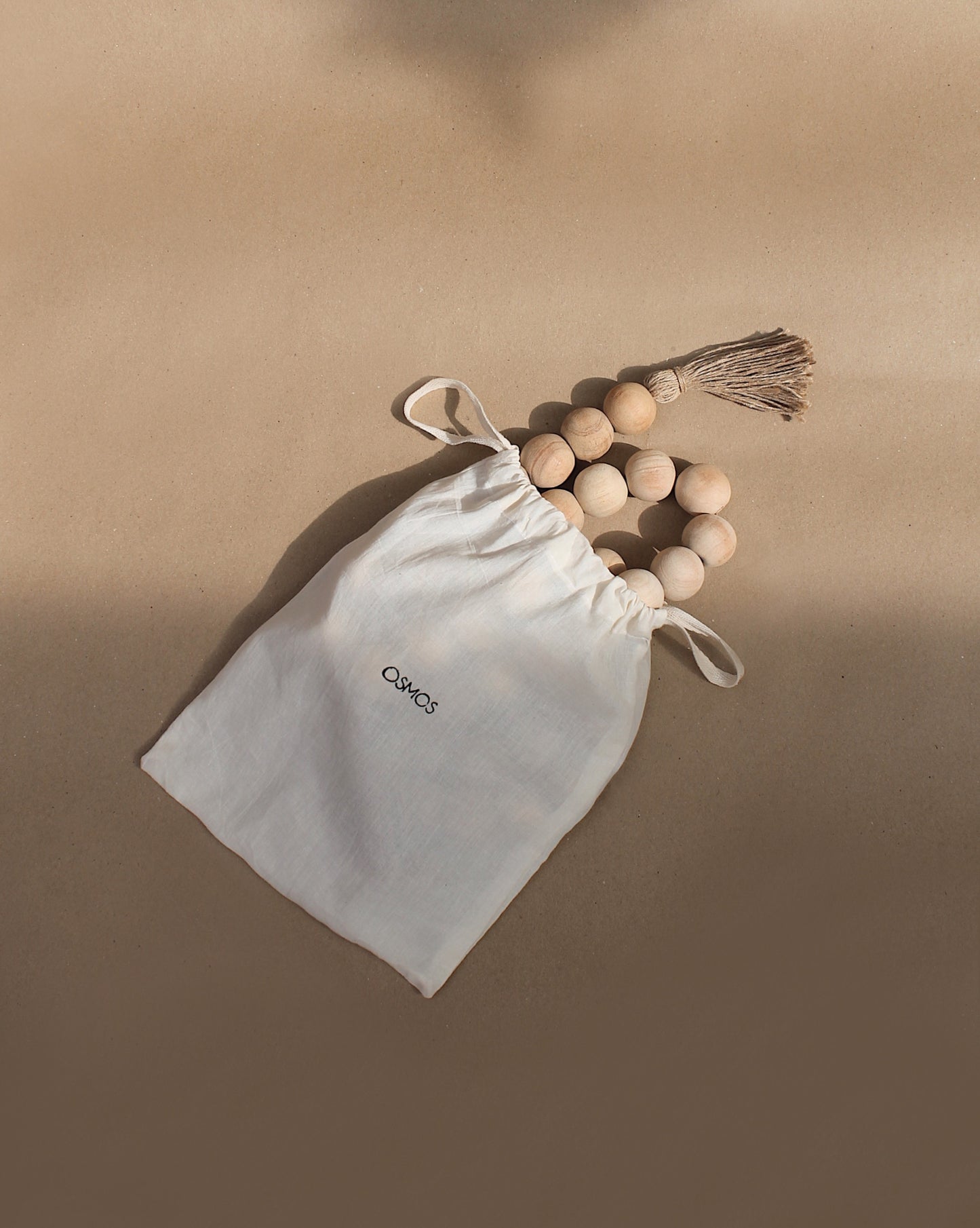 Farmhouse Wooden Beads with Jute Tassels