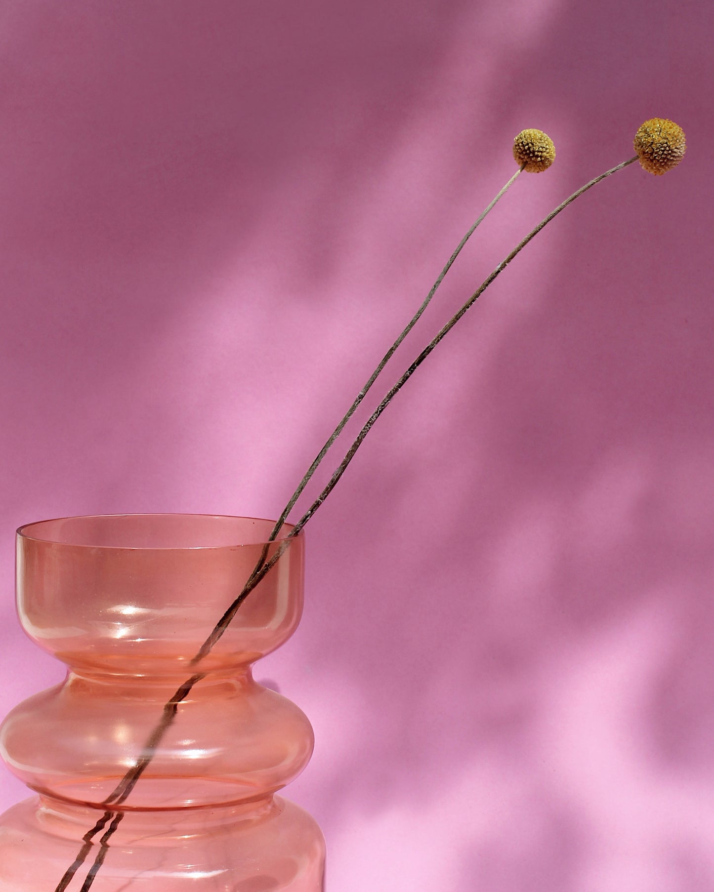 Elsa glass vase with yellow flowers