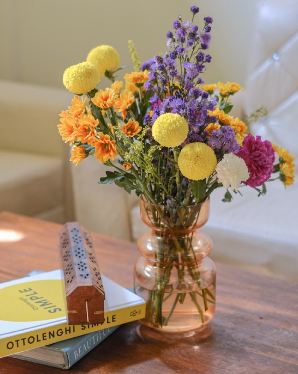 Elsa Glass Vase: Tangerine Orange