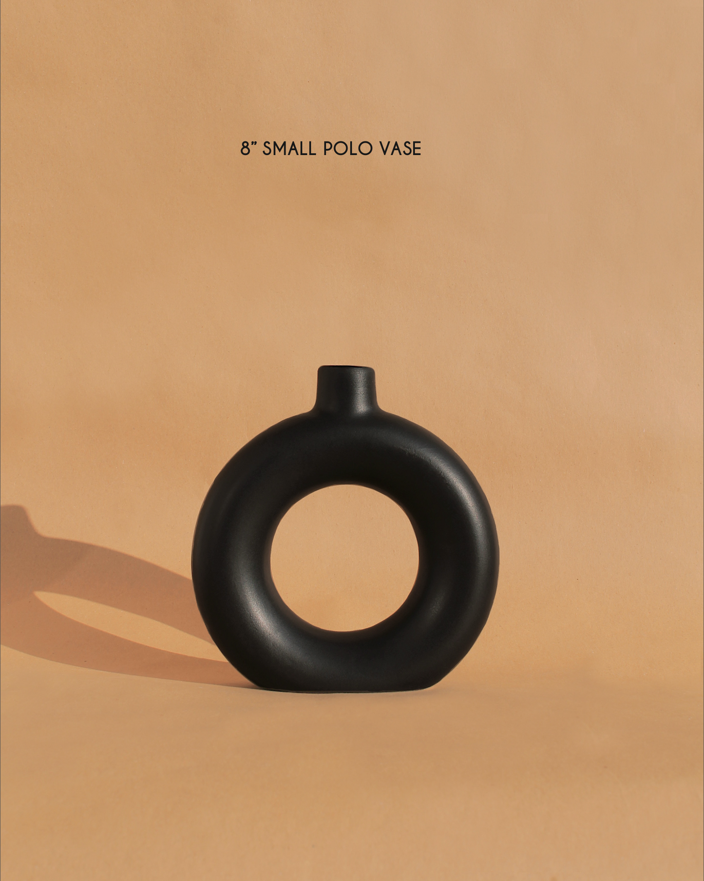12" - 6" Polo Vase: Black