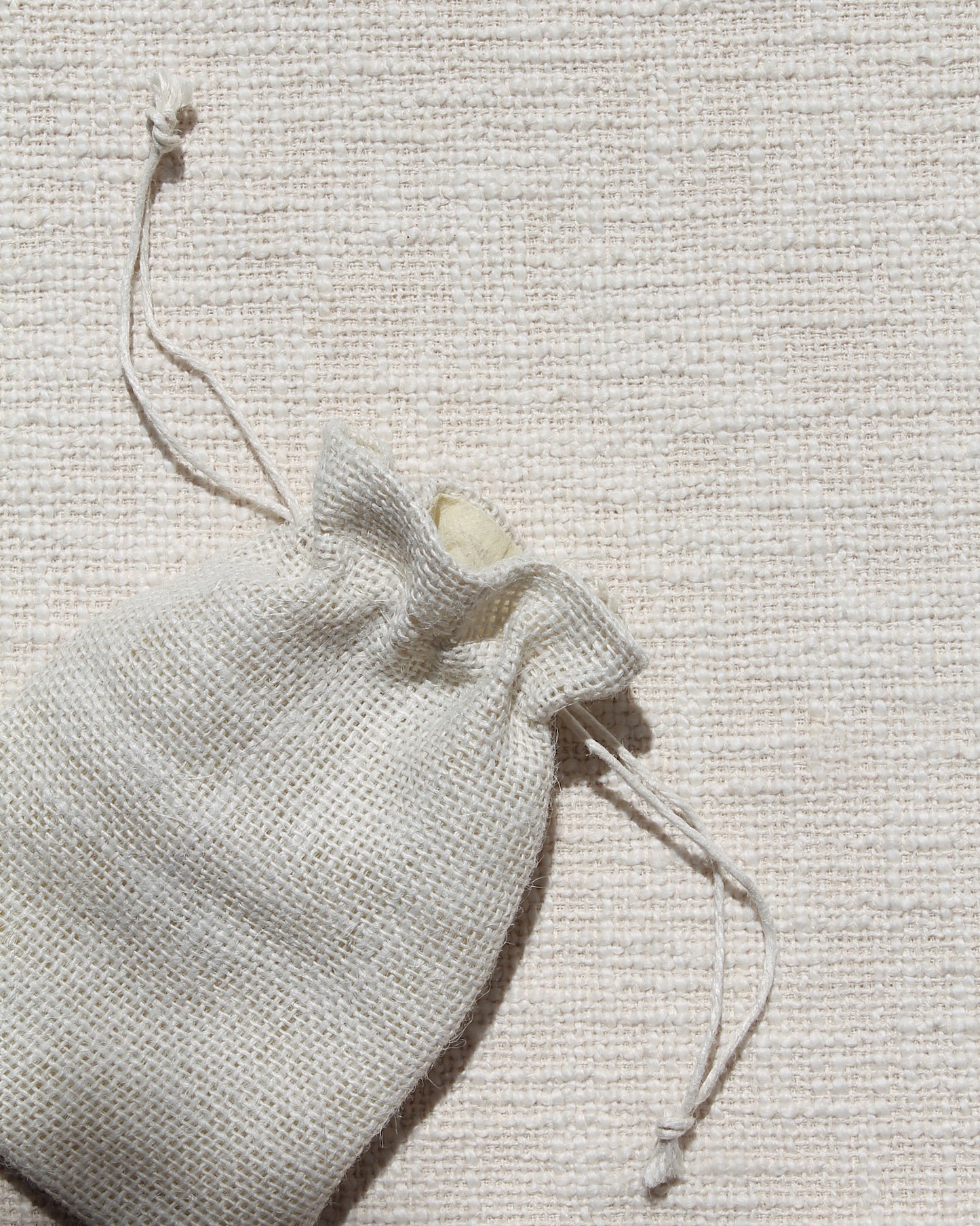 Cream Jute potli with strings