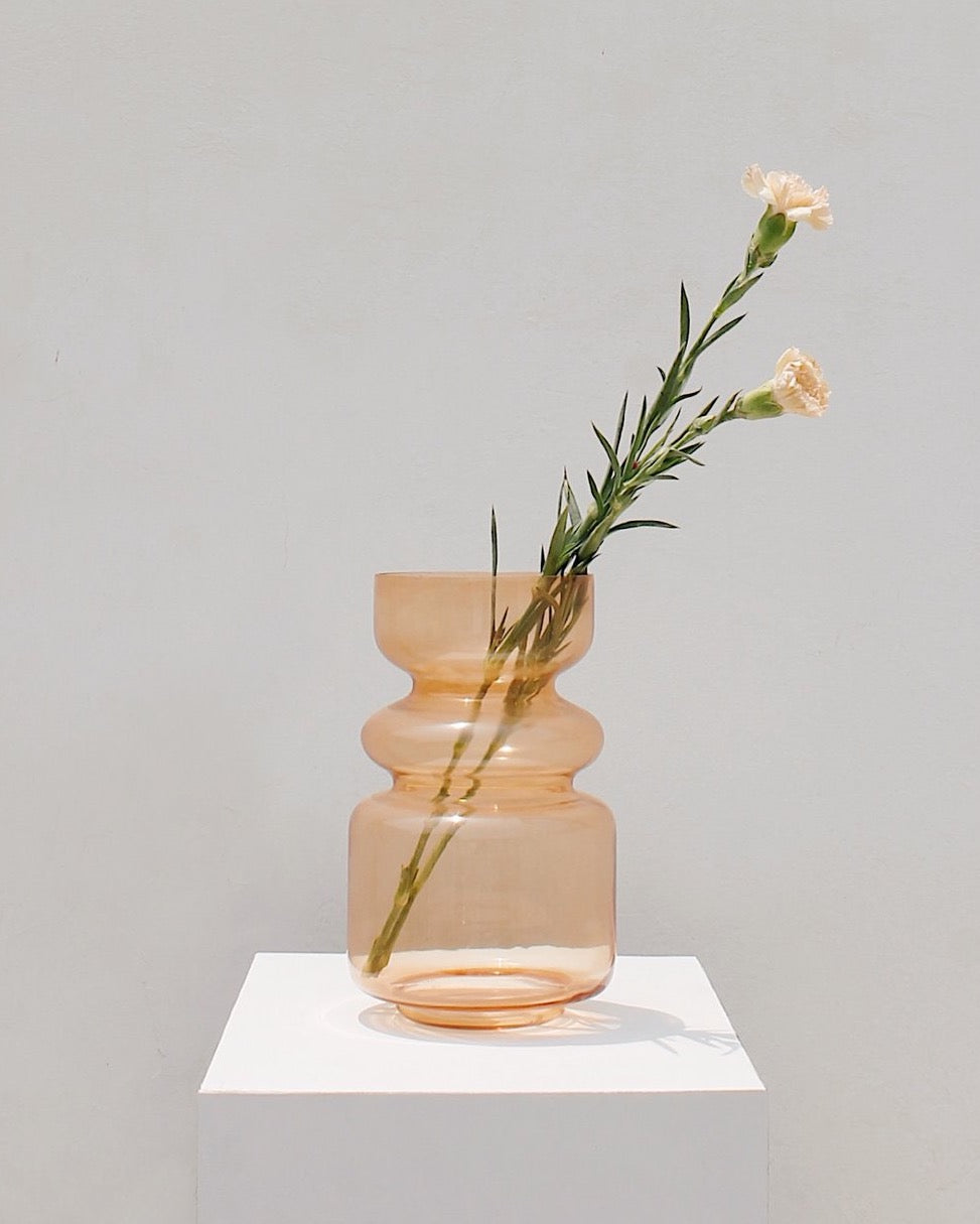 Elsa Glass Vase: Tangerine Orange