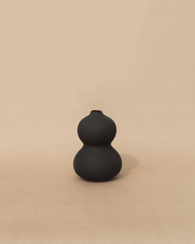 Black Sculptural Vase