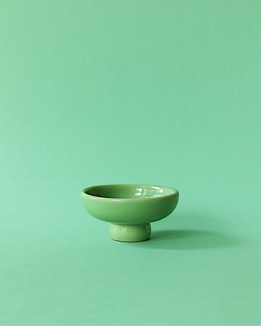 Mini Pedestal Bowl: Matcha Green