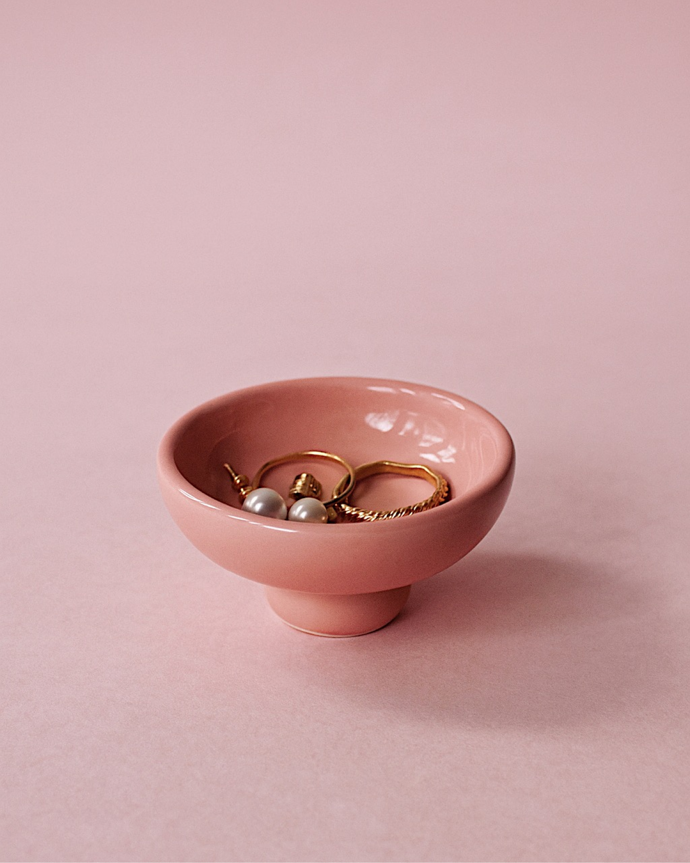 Mini Pedestal Bowl: Powder Pink