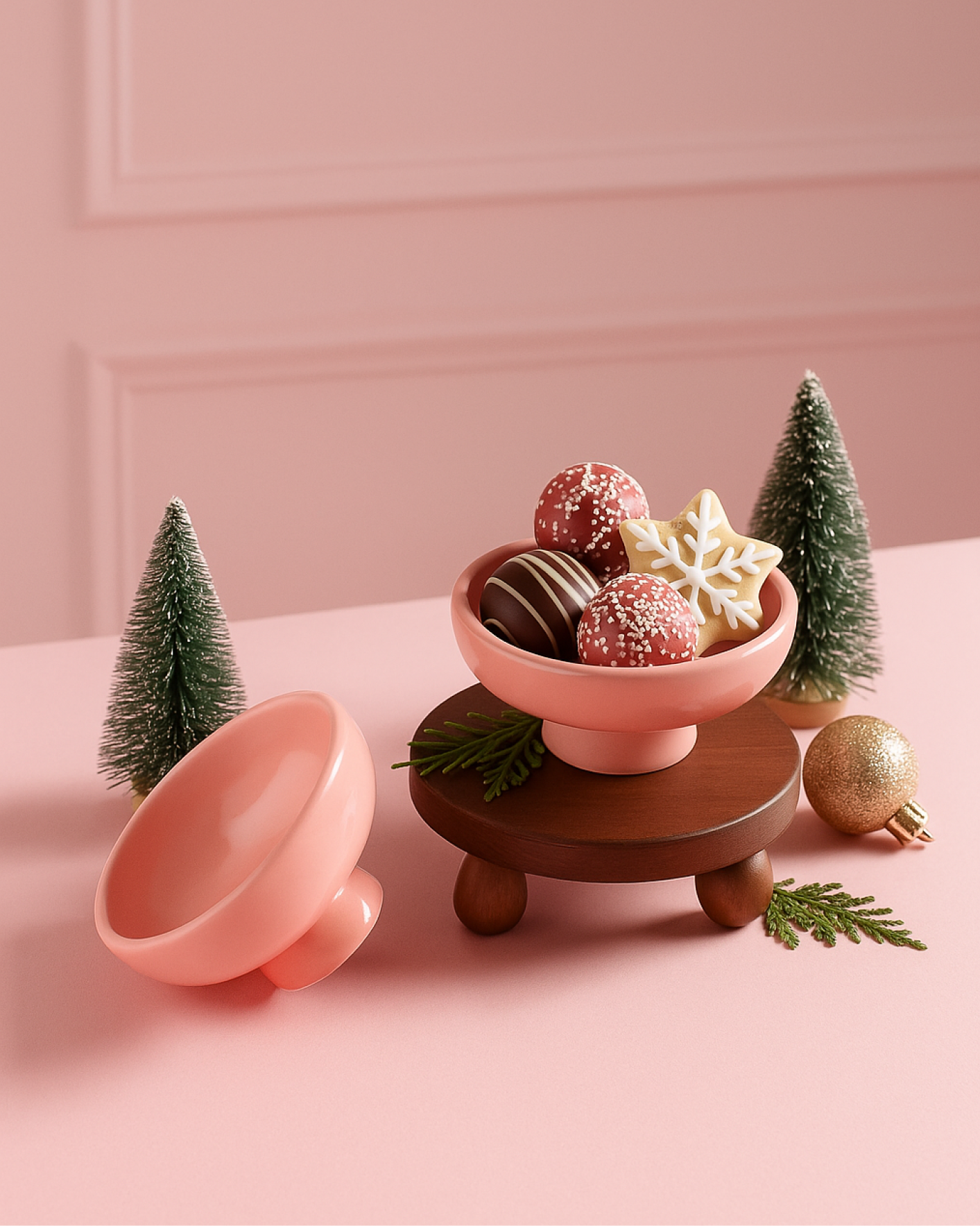 Mini Pedestal Bowls (Set of 4)