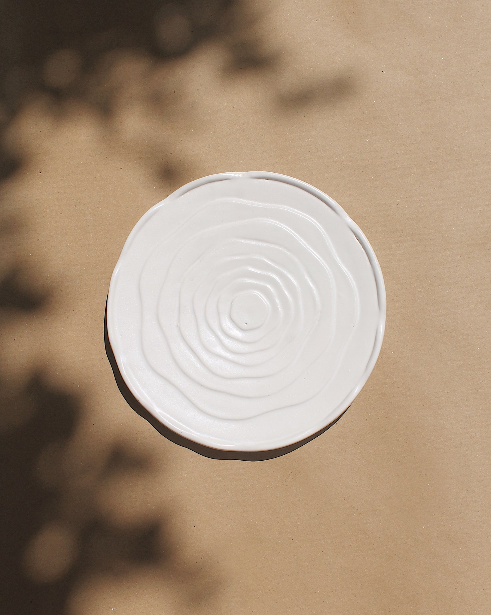 Unique White Rose plate, Rose shaped plate for romantic date