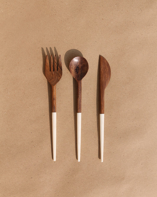 Wooden spoons, fork and Knife 