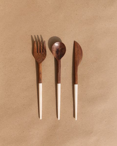 Wooden spoons, fork and Knife 