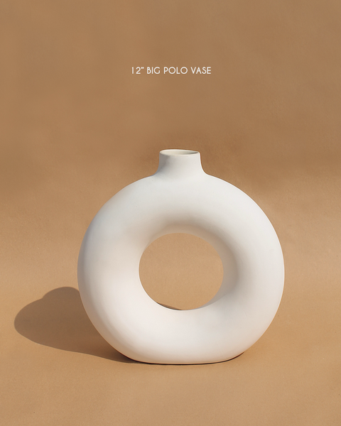 Off-White Polo Vase