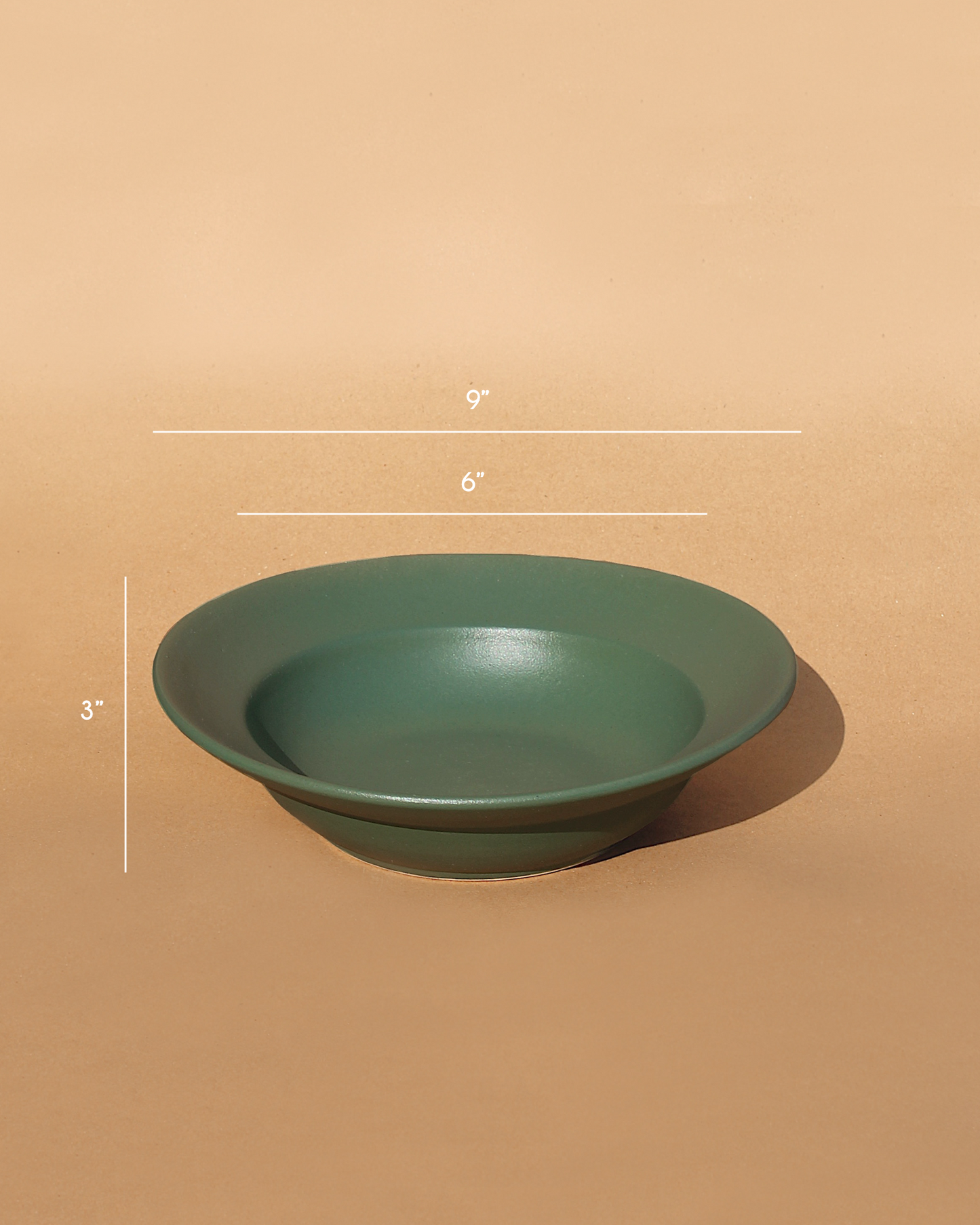 Dinner table soup plate in dark green colour