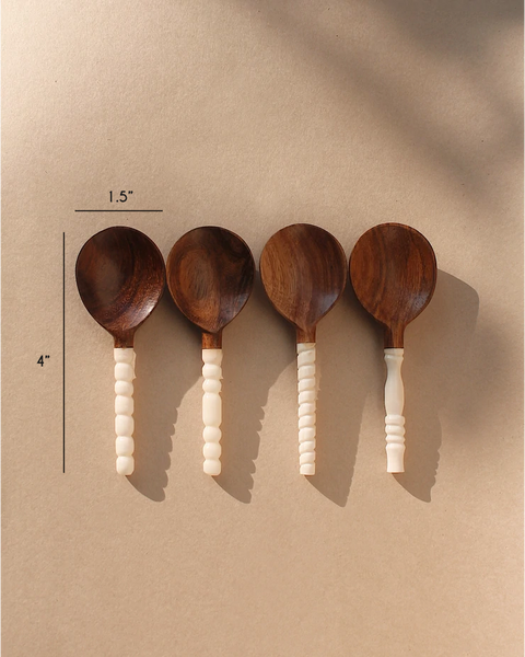 Kiri Wooden Condiment Spoons (Set of 4)