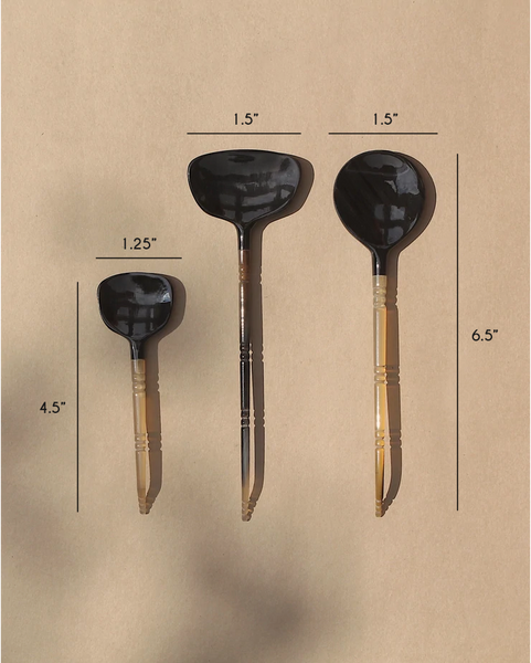 Artisanal Flat Cutlery in Black (Set of 3)